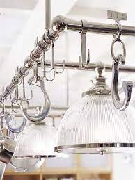 Bhg Showcase Kitchen Kitchen Lighting Fixtures Pot Rack Kitchen Lighting