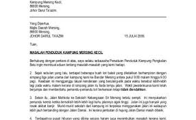 Surat Rasmi Aduan Pencemaran Sungai Contoh Ros Cuitan Dokter
