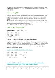 Contoh soal program linear dengan metode simpleks 1 from es.scribd.com. Doc Maksimasi Dari Sebuah Fungsi Adalah Sama Dengan Minimasi Dari Negatif Fungsi Yang Sama Sayang Mamapapa Academia Edu
