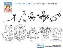 Colors For Zena Kids Yoga Sequence Click Pic To Open 1 Page Pdf Free Printable Yoga For Kids Mindfulness For Kids Childrens Yoga