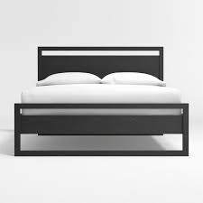 Amelia black queen bed with pu button tufted. Linea Black Queen Bed Reviews Crate And Barrel