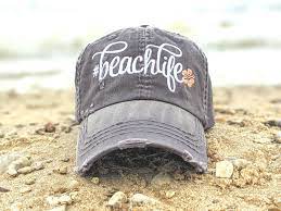 Women S Beach Baseball Cap Beachlife Baseball Cap Etsy Womens Beach Hat Beach Outfit Beach Hat