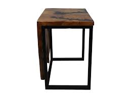 Troedoor staat voor eerlijke en duurzame teak meubelen. Kleiner Blumentisch Epoxy Natural Schwarz Teak Eisen Couchtische Beistelltische Henk Schram Meubelen