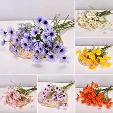 Artificial flowers and plants are the easiest way to change the appearance of your home or work area. Artificial Silk Flowers Daisy Bunch Wedding Bride Indoor Party Home Decor Buy From 4 On Joom E Commerce Platform