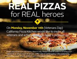 Free Pizza For Military At California Pizza Kitchen On 11 11 On Http Hunt4freebies Com California Pizza Kitchen California Pizza Pizza Kitchen