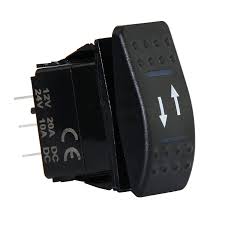Wiring harness has everything already include on/off rocker switch, blade fuse, relay, and wire. Amazon Com 4 Pin Marine Grade On Off On Open Close In Out Momentary Rocker Switch With Blue Led Light And Etched Arrow Symbols Dc 12v 20a 24v 10a From U S Solid Industrial Scientific