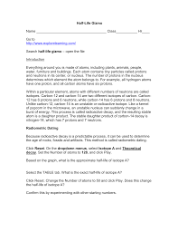 Nuclear decay gizmo instructions wca physical science: Half Life Gizmo