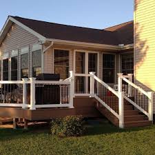 Compare 2 x 4 x 6' treated wood drilled rail. Weatherables Bellaire 3 Ft H X 8 Ft W White Vinyl Railing Kit Wwr Thdba36 S8 The Home Depot
