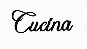 Italian kitchen decor cucina sign is created from original sculpted art by artist al pisano. Cucina Kitchen Word Home Decor Metal Wall Art Buy Online In Isle Of Man At Isleofman Desertcart Com Productid 41061705