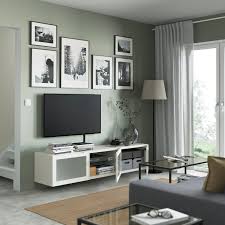 Der tisch ist 40 cm breit und. Besta Tv Bank Mit Turen Weiss Glassvik Frostglas Ikea Deutschland