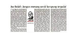 Jangan 'menang sorak kampung tergadai' nasihat razlan. Isu Kedah Jangan Menang Sorak Kampung Tergadai