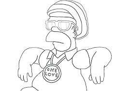 Bart simpson skateboard coloring page. Swag Gangsta Gangsta Bart Simpson Coloring Pages Novocom Top