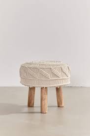 Winnie Macrame Stool Bedroom Stools Macrame Wall Hanging Cantilever Dining Chair