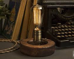 Glass Bell Jar Edison Table Lamp Desk Lamp Edison Light Etsy In 2020 Edison Table Lamp Edison Lamp Handcrafted Lamp