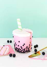 Giant Bubble Tea Boba Cake Cutecakes Cutefood Layercakes Bubble Tea Boba Bubble Milk Tea Tea Cakes