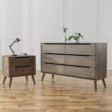 Antique furniture set closet dresser nightstand isolated. Furniture Of America Fopp Grey 2 Piece Dresser And Nightstand Set
