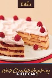 Fluffy chocolate cake is rolled around an extraordinarily silky marshmallow buttercream frosting, before being coated in rich, glossy ganache for an indulgent dessert, earning. White Chocolate Raspberry Trifle Cake Trifle Cake Desserts Kraft Recipes