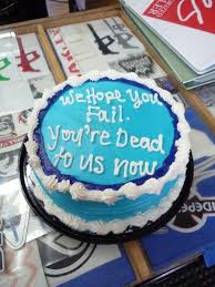 For this farewell cake idea, first frost the cake white. Co Worker S Goodbye Cake Cute Sexy Funny Awful