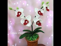 Tutorial Rajut Anggrek Bulan Mini Mini Moon Orchid Flower Part 1 Youtube Bunga Sulaman Anggrek Bunga Rajut