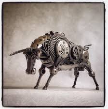 Lamborghini Bull Scrap Metal Art Art Metal Sculpture