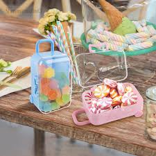 Amazon.com: Framendino, 4 Pack Mini Plastic Travel Hard Suitcase Box  Reception Candy Case for Wedding Decoration Large : Home & Kitchen