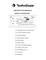 · press and hold the audio button. Rockford Fosgate Rfx9901dm2 Instruction Manual Manualzz