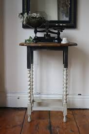 Upcycled Vintage Oak Side Table With Barley Twist Legs Coffee Table Vintage Painted Side Tables Barley Twist Furniture