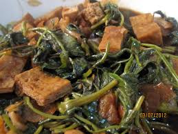 Adobong Kangkong With Tofu River Spinach Recipe Spinach Recipes Recipes Yummy Vegetable Recipes