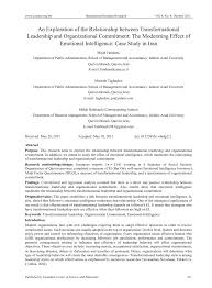 Arti pegawai non manajemen non supervisor … Pdf An Exploration Of The Relationship Between Transformational Leadership And Organizational Commitment The Moderating Effect Of Emotional Intelligence Case Study In Iran