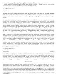 Kalimat deskripsi , harus memerhatikan deskripsi umum , dan deskripsi bagian. 3 Contoh Karangan Deskripsi Tentang Sekolah Dalam Bahasa Indonesia Docx