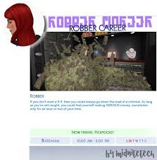 Integrates littlemssam's atm card with credit and scarlet's simcity loans mod to provide a realistic credit experience. Midnitetech S Simblr Robber Career Here S A Fulfilled Request By