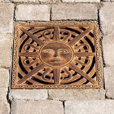 Designer Cast Iron Drain Covers From Iron Age Designs Concrete Decor Drain Cover Metal Pergola Iron Age
