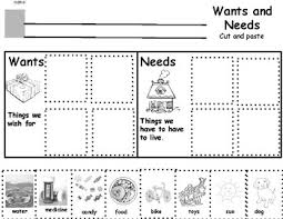 Check spelling or type a new query. Needs And Wants Cut And Paste Worksheets Teaching Resources Tpt