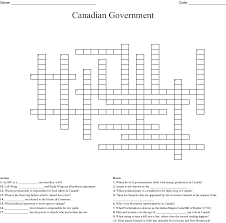 Who was the first governor general in canada? Canadian Government Crossword Wordmint