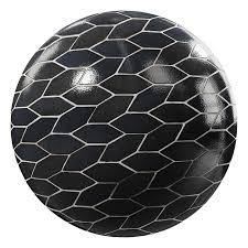 Picket Ceramic Glossy Tile Texture, Ebony Clay