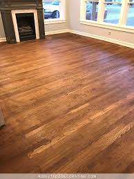 For instance, sanding a 10 square metre space costs around £120 to £160, while the price to sand a 30 square metre room ranges from £360 to £480. The Hardwood Floor Refinishing Adventure Continues Tip For Getting A Gorgeous Finish Addicted 2 Decorating Red Oak Hardwood Floors Refinishing Hardwood Floors Red Oak Hardwood