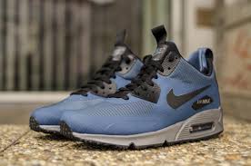Nike Men S Air Max 90 Mid Winter Squadron Blue Black Shoes Nike Men Nike Black Shoes