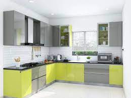 If the windows are located on different walls with one common angle, then in this case there are two possible solutions: 15 Modern L Shaped Kitchen Designs For Indian Homes