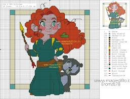 Merida Jpg Jpeg Afbeelding 2740 2100 Pixels Point De Croix Broderie Point De Croix Point De Croix Disney