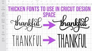 Script fonts are based on handwriting, and as such they have more variation and fluidity than typeset fonts. How To Thicken Fonts In Inkscape To Use In Cricut Design Space Youtube