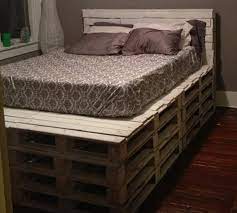 To make a full size bed frame out of pallets. Diy Queen Size Pallet Bed With Headboard