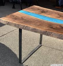 U Shape River Table Leg Single 2 Wide 1 4 Etsy Table Legs Desk Legs Burled Wood