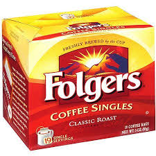 Folgers Coffee Singles Coffee Bags Classic Roast 19 Ct Walmart Com Folgers Coffee Folgers Coffee Roasting