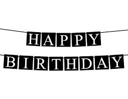 Black And White Happy Birthday Banner Happy Birthday Logo Happy Birthday Banners Happy Birthday Black