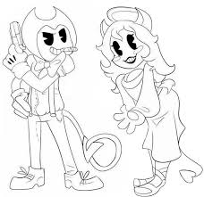 Cute Wanted Bendy Coloring Page For Children Coloring Pages Coloring Books Free Coloring Pages