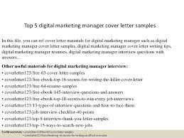 Maybe you would like to learn more about one of these? Top 5 Digital Marketing Manager Cover Letter Samples