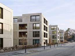 wohnuberbauung landolt areal zurich bunzli courvoisier architekten fassadengestaltung bogenhaus wohnarchitektur