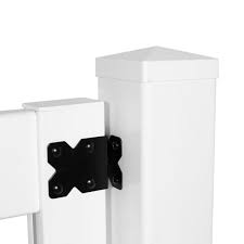 As the name suggests, stepping a fence will result in an uneven rail line that resembles stairs. Veranda White Vinyl Fence Gate Kit 144205 The Home Depot