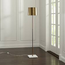 Shop Astor Floor Lamp From Its Cool White Marble Base To Its Warm Antique Brass Shade This Swing Arm Floor Lamp Nickel Floor Lamp Brushed Nickel Floor Lamp