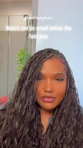 Small bohos the fast way !! Sew in in the back braids in the front!! Text  4702230154 to get this look for the low!! #atlbraider #braidstutorial  #bohoknotlessbraids #atlhairstylist #atlantahairstylist ...